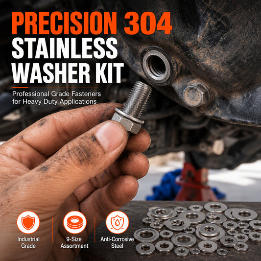 ⚙️ LIMITED-TIME 50% OFF! ✨ Stainless Steel Washer Assortment Kit – Rust Resistant, 8 Sizes, Storage Box 📦