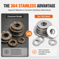 ⚙️ LIMITED-TIME 50% OFF! ✨ Stainless Steel Washer Assortment Kit – Rust Resistant, 8 Sizes, Storage Box 📦