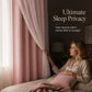 🪟 Double Layer Curtain: Blackout, Sheer Tulle & Solid Weave, Rod Sliding, 4 Sizes