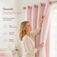 🪟 Double Layer Curtain: Blackout, Sheer Tulle & Solid Weave, Rod Sliding, 4 Sizes