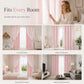 🪟 Double Layer Curtain: Blackout, Sheer Tulle & Solid Weave, Rod Sliding, 4 Sizes
