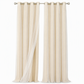 🪟 Double Layer Curtain: Blackout, Sheer Tulle & Solid Weave, Rod Sliding, 4 Sizes