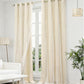 🪟 Double Layer Curtain: Blackout, Sheer Tulle & Solid Weave, Rod Sliding, 4 Sizes