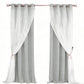 🪟 Double Layer Curtain: Blackout, Sheer Tulle & Solid Weave, Rod Sliding, 4 Sizes