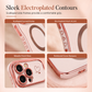 📱 Magnetic Phone Case: Scalloped Borders, Electroplated Trim, Lens Shield, Non-Slip