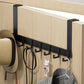 🚪 No-Drill Over-Door Hook Rack: Sturdy, Silent, Space-Saving, for Coats, Bags & Towels