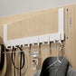 🚪 No-Drill Over-Door Hook Rack: Sturdy, Silent, Space-Saving, for Coats, Bags & Towels