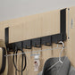🚪 No-Drill Over-Door Hook Rack: Sturdy, Silent, Space-Saving, for Coats, Bags & Towels