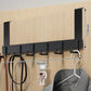 🚪 No-Drill Over-Door Hook Rack: Sturdy, Silent, Space-Saving, for Coats, Bags & Towels