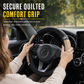 🚗 Rhinestone Steering Wheel Cover: Quilted PU Leather, Luminous, Luxury, Easy Fit