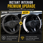 🚗 Rhinestone Steering Wheel Cover: Quilted PU Leather, Luminous, Luxury, Easy Fit