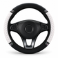 🚗 Rhinestone Steering Wheel Cover: Quilted PU Leather, Luminous, Luxury, Easy Fit