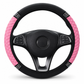 🚗 Rhinestone Steering Wheel Cover: Quilted PU Leather, Luminous, Luxury, Easy Fit