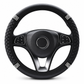 🚗 Rhinestone Steering Wheel Cover: Quilted PU Leather, Luminous, Luxury, Easy Fit