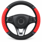 🚗 Rhinestone Steering Wheel Cover: Quilted PU Leather, Luminous, Luxury, Easy Fit