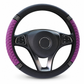 🚗 Rhinestone Steering Wheel Cover: Quilted PU Leather, Luminous, Luxury, Easy Fit