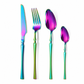 🍴 Stainless Steel Flatware Set: 304 Steel, 5 Finishes, 4/24 Pieces, Slim Profile