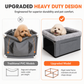 🐕 Secure Travel Pet Bed: Heavy-Duty Metal Frame, Waterproof Oxford, Safety Leash, for Car