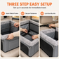 🐕 Secure Travel Pet Bed: Heavy-Duty Metal Frame, Waterproof Oxford, Safety Leash, for Car