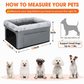 🐕 Secure Travel Pet Bed: Heavy-Duty Metal Frame, Waterproof Oxford, Safety Leash, for Car