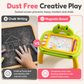 🎨 Kids Magnetic Drawing Board Table: 4-Color Screen, No Mess, Convertible, Safe Tether