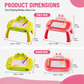 🎨 Kids Magnetic Drawing Board Table: 4-Color Screen, No Mess, Convertible, Safe Tether