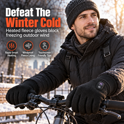 🔥 Heated Gloves: Rapid Warmth, LED Temp Display, 5-Level Control, Water-Repellent, Windproof