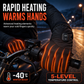 🔥 Heated Gloves: Rapid Warmth, LED Temp Display, 5-Level Control, Water-Repellent, Windproof