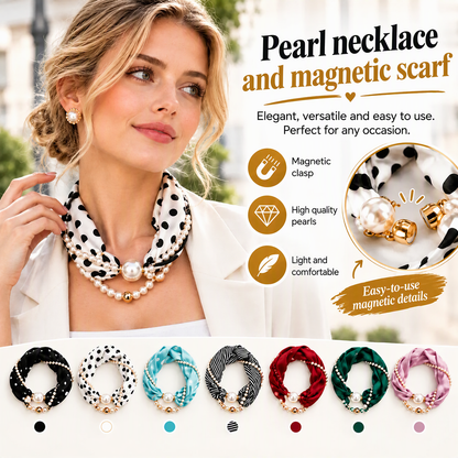 🧣 Pearl Scarf Necklace: Elegant Finishing Touch, Multi-Color, for Casual & Occasion Wear