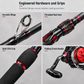 🎣4-Piece Fiberglass Sea Fishing Rod Long Distance Casting Lure Rod