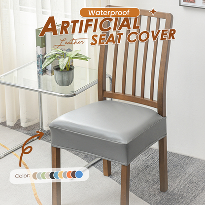 🪑 PU Leather Chair Seat Cover: Waterproof, Stretch Fit, Non-Slip, Easy Clean