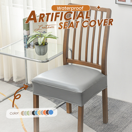 🪑 PU Leather Chair Seat Cover: Waterproof, Stretch Fit, Non-Slip, Easy Clean