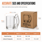 🥂 Hand-Blown Gag Mug: Borosilicate Glass, Heat-Resistant, Funny Party Gift, Clear