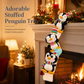 🐧 Penguin Banister Decor: LED Lights, Sliding Plush Trio, Festive Stair Decoration