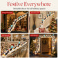 🐧 Penguin Banister Decor: LED Lights, Sliding Plush Trio, Festive Stair Decoration