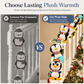 🐧 Penguin Banister Decor: LED Lights, Sliding Plush Trio, Festive Stair Decoration