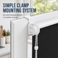 🪟 100% Blackout Roller Blind: 3-Layer Fabric, Heat Block, No-Drill Clamp, Child-Safe
