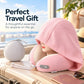 🧳 Hooded Travel Neck Pillow: U-Shape Support, Breathable Fabric, Adjustable, with Pouch