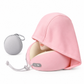🧳 Hooded Travel Neck Pillow: U-Shape Support, Breathable Fabric, Adjustable, with Pouch