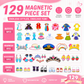 🧲 Magnetic Princess Dress-Up Puzzle: Mess-Free, Portable Case, Ages 3-6, Creative Play