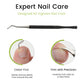 🦶 25° Angled Toenail Clipper Set: 8mm Wide Jaw, Ergonomic Grip, Safety Cap, for Thick Nails