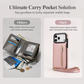 👜 Crossbody Wallet Phone Case: RFID Blocking, Kickstand, 360° Shockproof, PU Leather