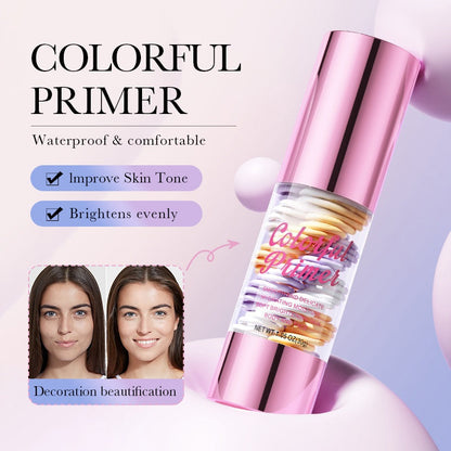 ✨ 3-in-1 Colour-Correcting Primer: Blurs Pores, Hydrates, Long-Lasting Base