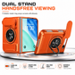 📱 Fold Case: Sliding Lens Cover, Dual Kickstand, Magnetic, Shockproof Armor