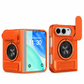 📱 Fold Case: Sliding Lens Cover, Dual Kickstand, Magnetic, Shockproof Armor