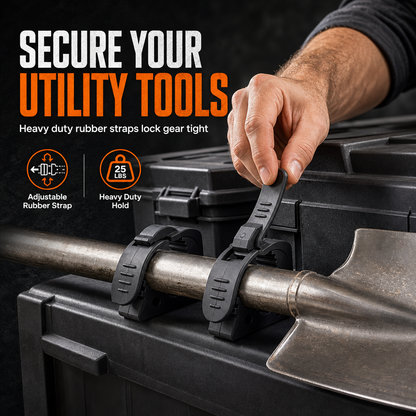 🔧 Quick-Release Rubber Tool Straps: Adjustable, Heavy-Duty, Roof Rack Mount