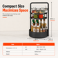 🧂 360° Rotating Spice Rack: Tall Bottle Storage, Rust-Resistant, Tool-Free Setup