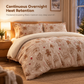🎄 Double-Sided Plush Fleece Bedding Set: Gingerbread Print, Warm & Washable