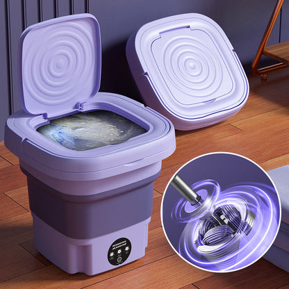 🧺 Portable Mini Washing Machine: 8L, Wash & Spin, 3-Speed Timer, Foldable