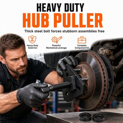 🔧 Heavy-Duty Hub Puller: Forged Steel, High-Torque, Fits Light Truck Hubs